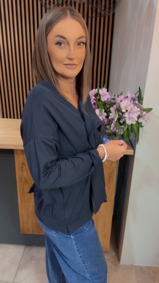 Kardigan asymetryczny Wendy Trendy - Granat