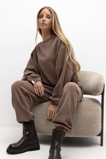 Komplet sztruksowy Lenoshka - Camel