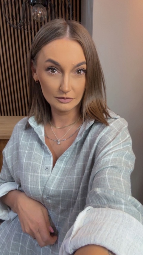 Koszula Oversize w Kratę – 100% Bawełna (szaro-biała)