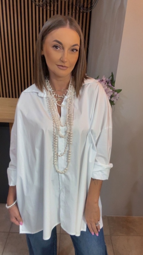 Koszula Wendy Trendy - Oversize - Biała