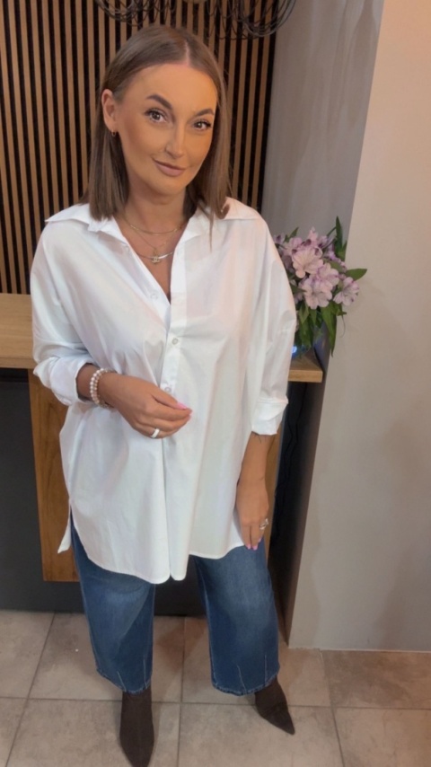 Koszula Wendy Trendy - Oversize - Biała