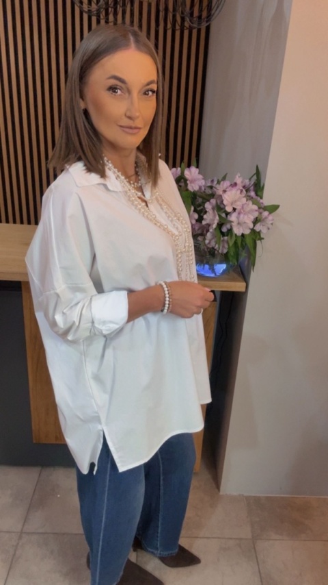 Koszula Wendy Trendy - Oversize - Biała