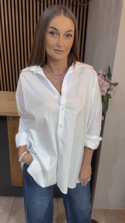 Koszula Wendy Trendy - Oversize - Biała