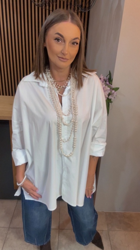 Koszula Wendy Trendy - Oversize - Biała