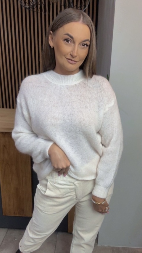 Sweter Miss Lucky Merinos - Śmietanka