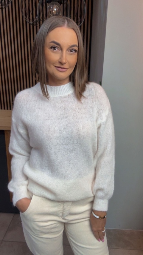 Sweter Miss Lucky Merinos - Śmietanka