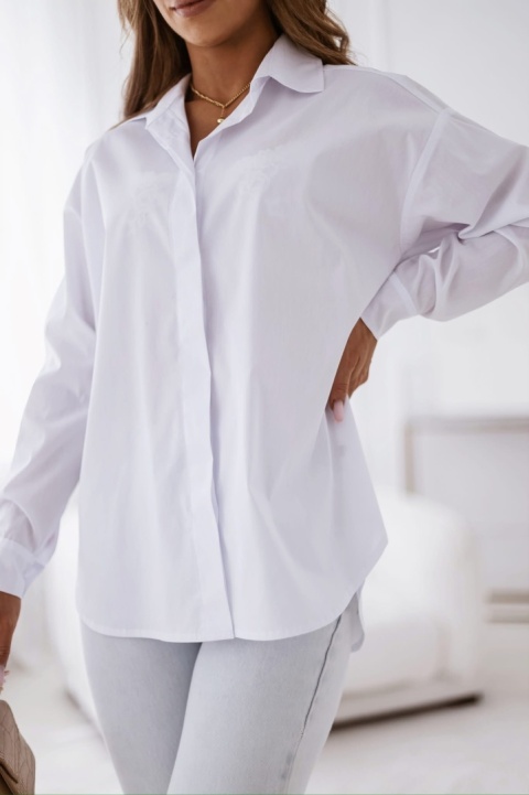 Elegancka koszula oversize Madame Sue - Biała