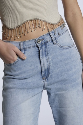 Jeansy 3D Denim Wide Leg 3D-9211