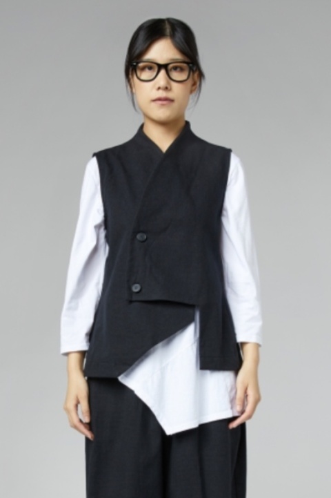 Kamizelka Wendy Trendy z mieszanki bawełnianego tweedu