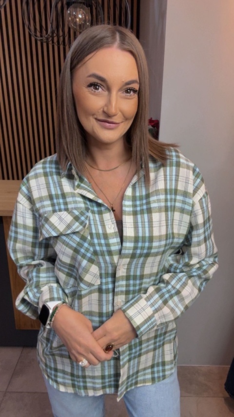 Koszula flanelowa w kratę – Jirunlian