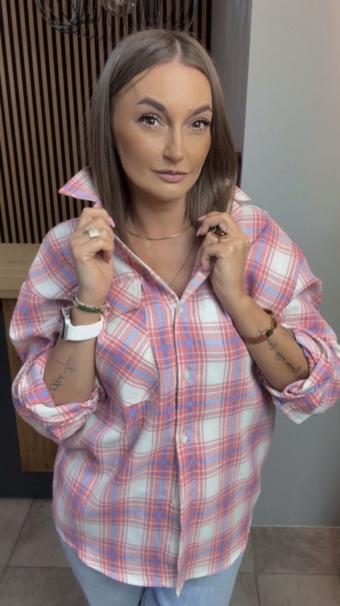 Koszula flanelowa w kratę - Jirunlian