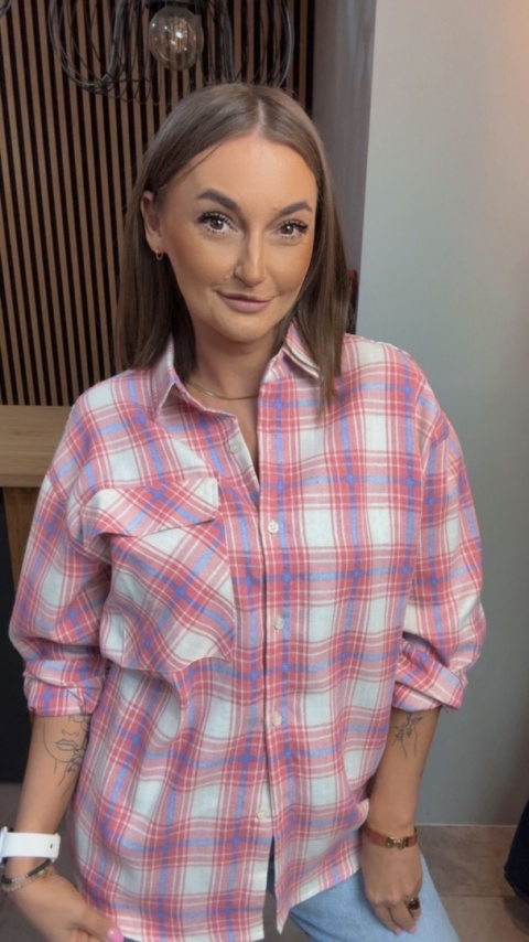 Koszula flanelowa w kratę - Jirunlian