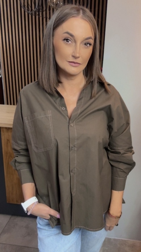 Koszula oversize Wiya W5927 – Moro