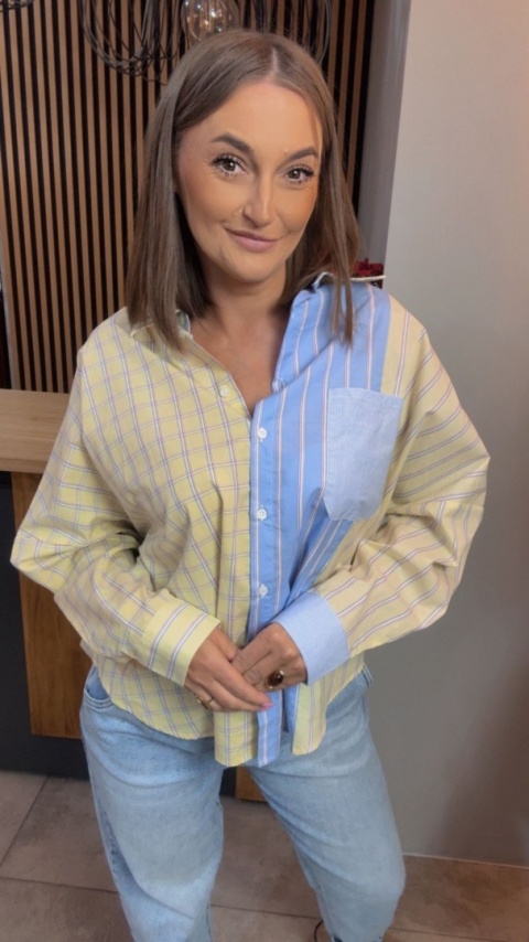 Koszula oversize patchwork WIYA - Giallo