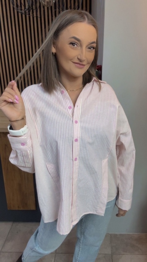 Koszula w paski oversize WIYA - Rosa