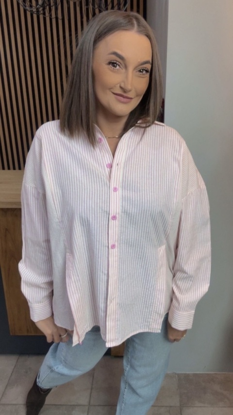 Koszula w paski oversize WIYA - Rosa