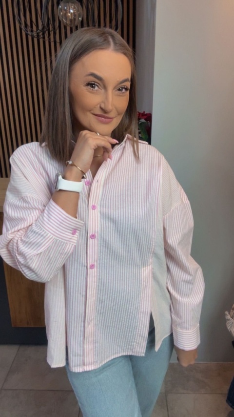 Koszula w paski oversize WIYA - Rosa