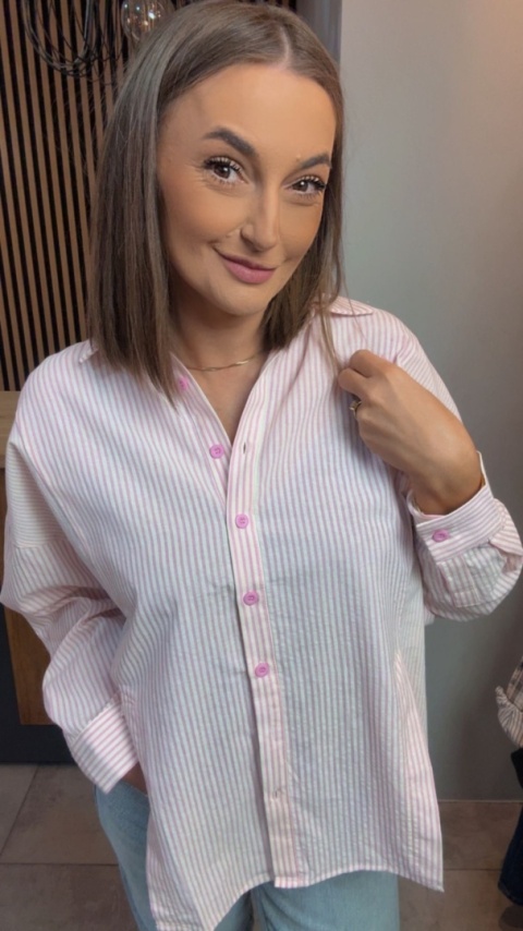 Koszula w paski oversize WIYA - Rosa