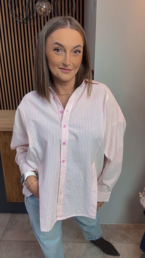 Koszula w paski oversize WIYA - Rosa