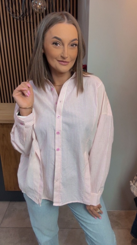 Koszula w paski oversize WIYA - Rosa