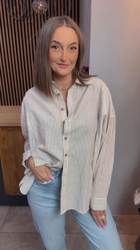 Koszula w paski oversize WIYA - Moro