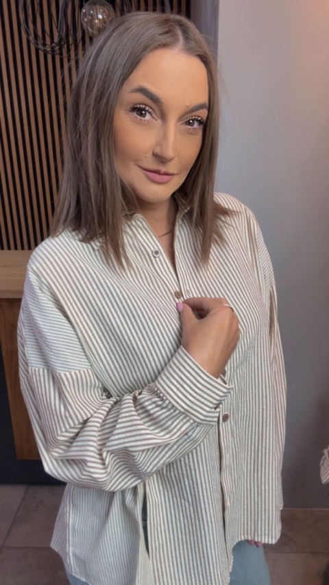 Koszula w paski oversize WIYA - Moro