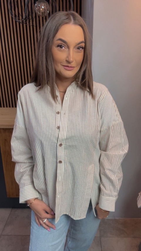 Koszula w paski oversize WIYA - Moro