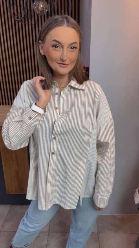 Koszula w paski oversize WIYA - Moro