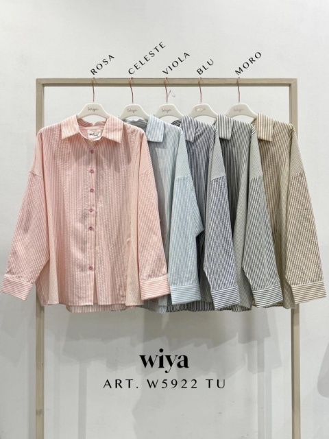 Koszula w paski oversize WIYA - Moro