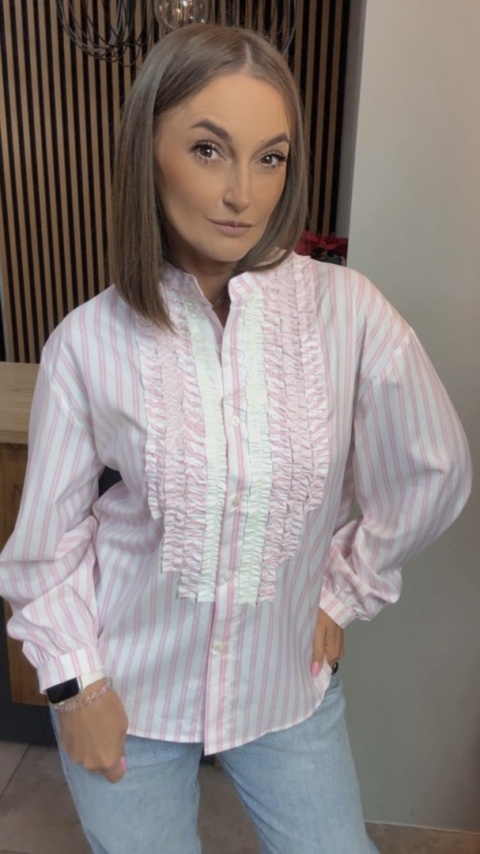 Koszula w paski z falbanką WIYA - Rosa