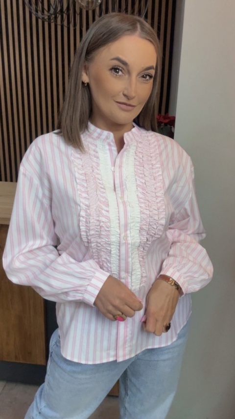 Koszula w paski z falbanką WIYA - Rosa