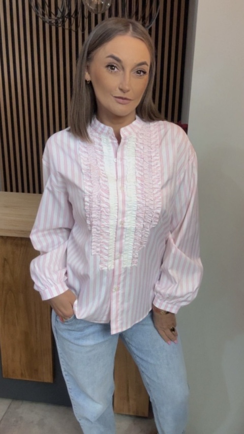 Koszula w paski z falbanką WIYA - Rosa