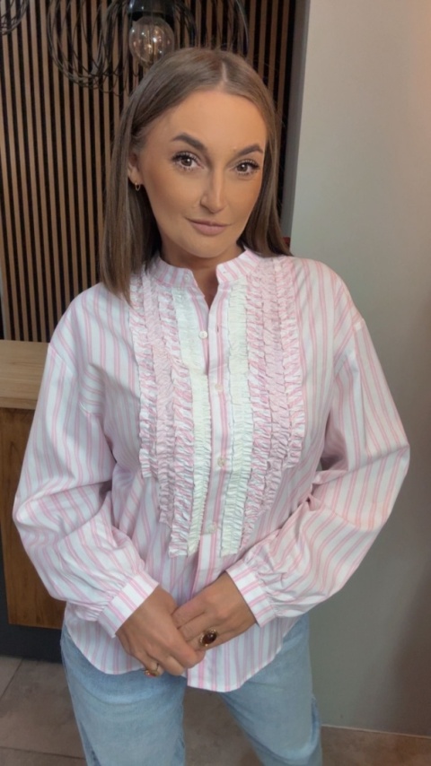 Koszula w paski z falbanką WIYA - Rosa