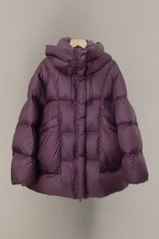 Kurtka naturalny puch Estelle - Śliwka