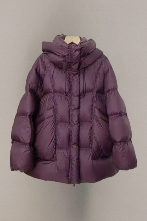 Kurtka naturalny puch Estelle - Śliwka