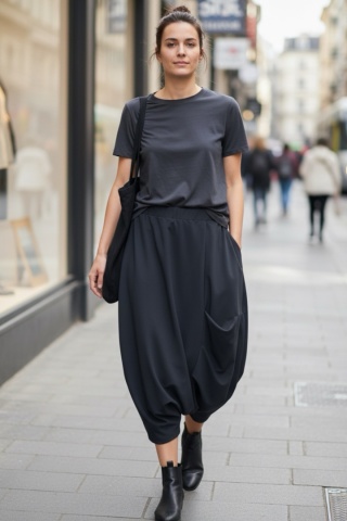 Spódnico-Spodnie Wendy Trendy z zakładkami