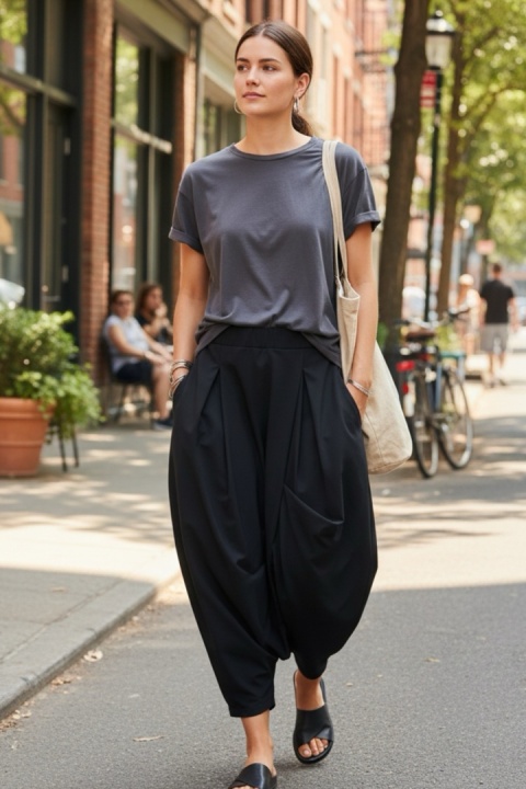 Spódnico-Spodnie Wendy Trendy z zakładkami