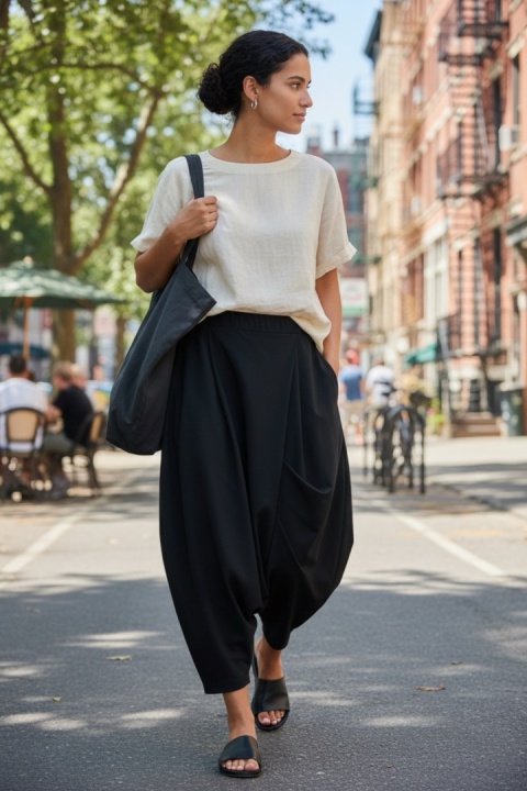 Spódnico-Spodnie Wendy Trendy z zakładkami