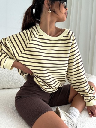 Bluza Bocca – Żółta w Brązowe Paski