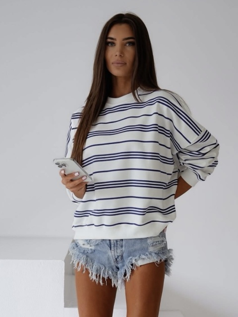 Bluza w paski Tekla fioletowe Lenoshka Bluza w paski Tekla fioletowe Lenoshka