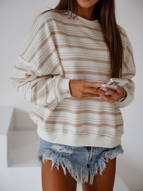 Bluza w paski Tekla beżowe Lenoshka Bluza w paski Tekla beżowe Lenoshka