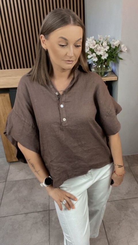 Bluzka Miho’s – 100% Len Czekolada Bluzka Miho’s – 100% Len Czekolada