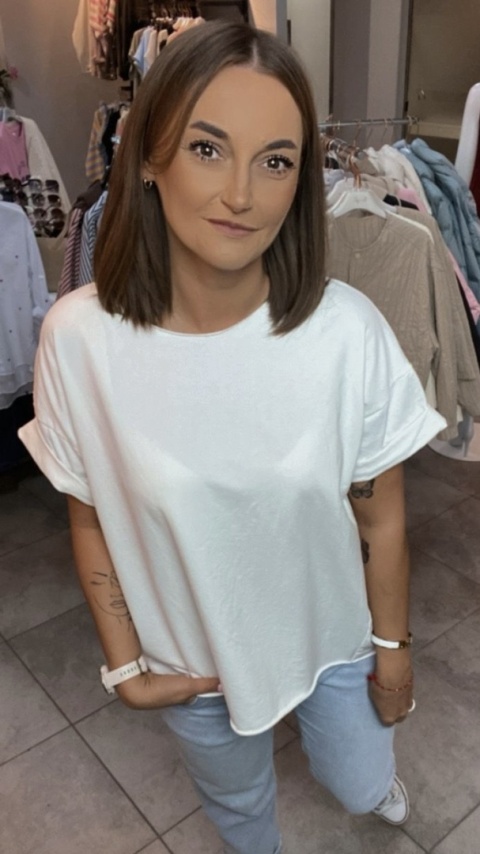 Bluzka surowa Wendy Trendy – Biała Bluzka surowa Wendy Trendy – Biała