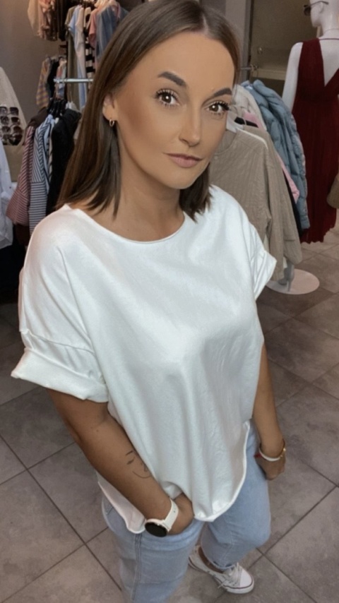 Bluzka surowa Wendy Trendy – Biała Bluzka surowa Wendy Trendy – Biała