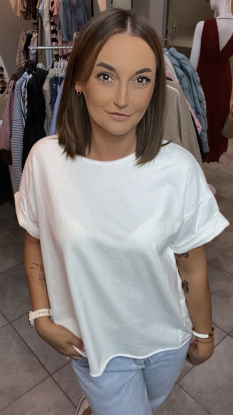 Bluzka surowa Wendy Trendy – Biała Bluzka surowa Wendy Trendy – Biała