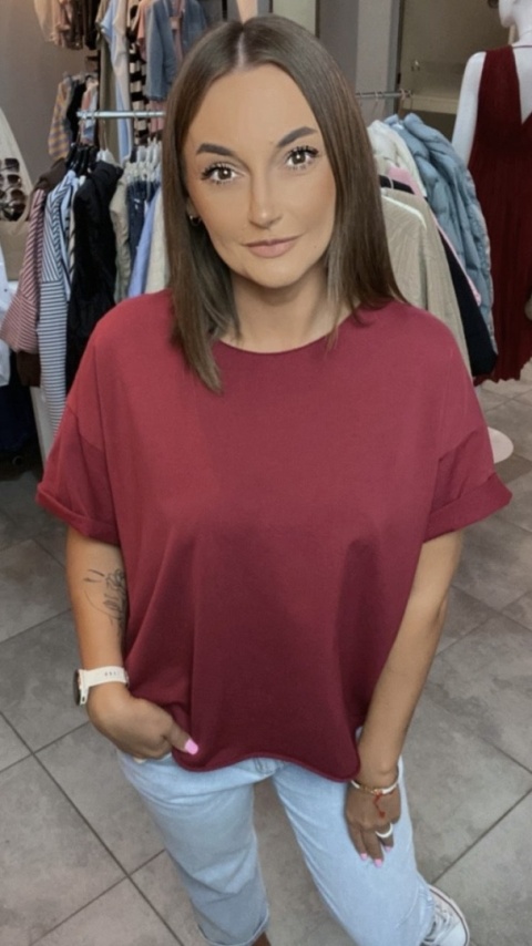 Bluzka surowa Wendy Trendy – Burgund Bluzka surowa Wendy Trendy – Burgund
