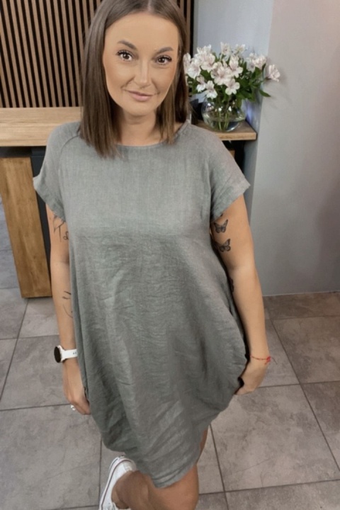 Sukienka Wendy Trendy 100% Len z Regulacją Fango Sukienka Wendy Trendy 100% Len z Regulacją Fango