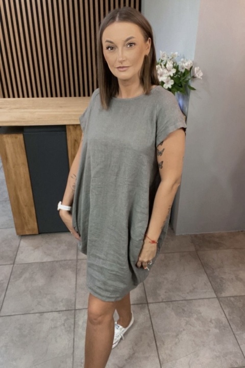 Sukienka Wendy Trendy 100% Len z Regulacją Fango Sukienka Wendy Trendy 100% Len z Regulacją Fango