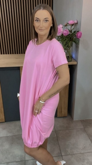 Sukienka bawełniana By Love Me -Pink
