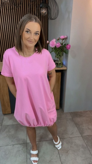 Sukienka bawełniana By Love Me -Pink